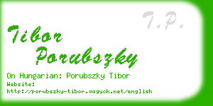 tibor porubszky business card